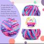Imagem de Fio Chenille YARFOFUN Rainbow Velvet - Pacote com 12 Unidades (100g/80m)