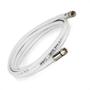 Imagem de Fio Coaxial Kit Rgc06 C/Conector Branco 10Mt