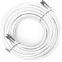 Imagem de Fio Coaxial Rg 06 Com Conector Branco 67 100pcs 25M 3242