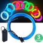 Imagem de Fio Cordão Neon Fluorescente 3 Metros Com Controlador Luz Flexível XM21152