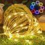 Imagem de Fio De Fada 50 Leds 5m Cordão Luz Branco Quente Decoração