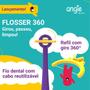 Imagem de Fio dental infantil flosser 360 + 110 refis - 6m+ - angie