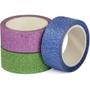 Imagem de Fita Adesiva Decorada Washi Tape 15x5 Gliter 10 Cores