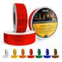 Imagem de Fita Adesiva Refletiva Automotiva Decorativa Prismática Normativa Várias Cores 2M X 5Cm