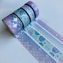 Imagem de Fita Adesiva Washi Tape Sereia Hot Stamping c/ 4 Un - BRW