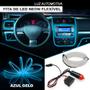 Imagem de Fita Barra Led P/ Painel Azul Gelo Claro Bebê Hyundai Santa Fé 2006 2007 2008 2009 5m Metros Flexível Tunning Top