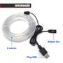 Imagem de Fita Barra Led P/ Painel RGB Celta 2006 2007 2008 2009 2010 Interna Luz Ambiente Muda Troca Cor Tomada Conector USB