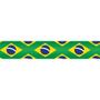 Imagem de Fita de Cetim Decorada 22MM 10M Bandeiras Brasil Verde