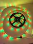 Imagem de Fita de led 3528 RGB colorido 5 mts 12v com fonte e controle prova da chuva