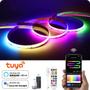 Imagem de Fita De LED Neon RGB 12V Tuya Smart WIFI Endereçável WS2811 IC Flexível Para Controle Por Alexa E