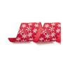 Imagem de Fita Decorativa Natal Floco de Neve - Vermelho - 3,8x914cm - 1 UN - Cromus - Rizzo