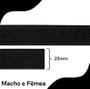 Imagem de Fita Fecho Adesivo 25mm X 10 Metros Macho E Fêmea Premium - Tipo tiras autocolantes