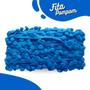 Imagem de Fita Grelot Pompom Azul Pavão 30mm - Com 25 Metros - BRX