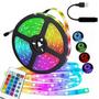 Imagem de Fita iluminação Led 5050 RGB 5 Metros 25W USB com Controle remoto