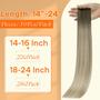 Imagem de Fita injetada Full Shine para extensões de cabelo 14 cm loira/marrom