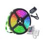 Imagem de Fita Led 5050 Com Silicone Rgb Com Controle + Fonte 12V 2A