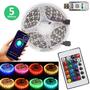 Imagem de Fita Led 5050 Rgb 16 Cores 5m Bluetooth Decoração Controle A Itensidade Da Luz TB5049