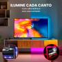 Imagem de Fita Led Adesiva RGB Bluetooth USB Colorida 5m Ritmo Musical
