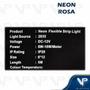 Imagem de Fita led neon flexivel 8w 12v rosa 5 metros ip20 com fonte kit30