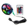 Imagem de Fita Led Rgb 3 mts Colorida 16 cores USB para TV / Notebook