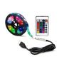 Imagem de Fita led rgb 5050 5 metros usb 12w com controle 