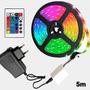Fita Led Rgb 5m Flexível C/Controle Iluminação Brilho - LED 5M Imagem de Fita Led Rgb 5m Flexível C/Controle Iluminação Brilho