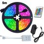 Imagem de Fita Led Rgb 5m Flexível C/Controle Iluminação Brilho