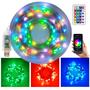 Imagem de Fita RGBW Multicolorida 100 LEDs USB 5v Controle Remoto E Bluetooth por App TB5082