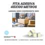 Imagem de Fita Transparente Larga Aderência E Agilidade 100 Metros 5Un