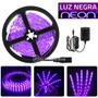 Imagem de Fita Ultravioleta USB Com 5 Metros e 120 LEDs Brilhantes Com Fonte de Alimentação - 194888
