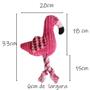 Imagem de Flamingo Brinquedo pelúcia Pet para cachorro Com Cordinha