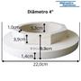 Imagem de Flange De Rosca de Plástico de Pvc Branco de 4" Polegadas