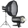 Imagem de Flash Tocha Estúdio Godox Sk400ii 400w Com Softbox 120cm Grid E Tripé