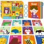 Imagem de Flashcards SpriteGru Kid First Cognitive - 50 Unidades com 3 Anéis
