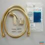 Imagem de Flexível Dourado Deca 1,2 M Com Ducha Bege e Suporte Com Dourado - 4260KIT120