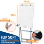 Imagem de Flip Chart Em Madeira Mdf Soft Alumínio Quadro Branco Folhas