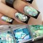 Imagem de Flocos De Concha De Abalone Com Glitter, 12 Grades, Decoração De Arte Em Unhas, Amuletos 3D,