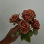 Imagem de Flor artificial buquê com 5 rosas