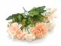Imagem de Flor Artificial Cravos Hortênsias Campestres Buque Total Com 15 Flores Rosa Azul Marsala Salmão