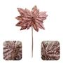 Imagem de Flor Decorativa Poinsetia Rose Gold 30cm - 1 Unidade