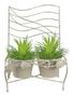 Imagem de Floreira Decorativa Dupla Jardim Suporte Vaso Metal 35 X 25