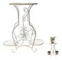 Imagem de Floreira Decorativa Tripla Jardim Suporte Vaso Metal 56 X 27