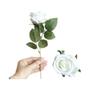 Imagem de Flores Artificiais De Rosa De Seda, 5 Peças, Buquê De Ramos Longos Para Casamento, Decoração De