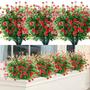 Imagem de Flores Artificiais GREENRAIN para Decoração Externa - Pacote com 18 Unidades