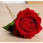 Imagem de Flores para Buquê ou Decoração Com 6 Rosas De Veludo Vermelhas Médias Artificiais Flores Artificial Decoração
