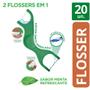 Imagem de Flosser Dual Technique 2 em 1 GUM Fio Dental Adulto com Cabo  20 unidades