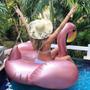 Imagem de Flutuador de piscina inflável Flamingo Jasonwell X-Large para adultos/crianças