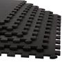 Imagem de Foam Mat Tiles Stalwart, pacote com 6, acolchoamento interligado de 24 m², preto