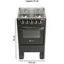 Imagem de Fogão 4 Bocas a Gás Braslar New Sirius com Mesa Inox e Forno Easy-Clean Preto