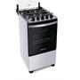 Imagem de Fogão 4 Bocas a Gás Brastemp Branco BFO4EBBUNA Mesa Inox Dupla Chama e Acendimento Automático Bivolt